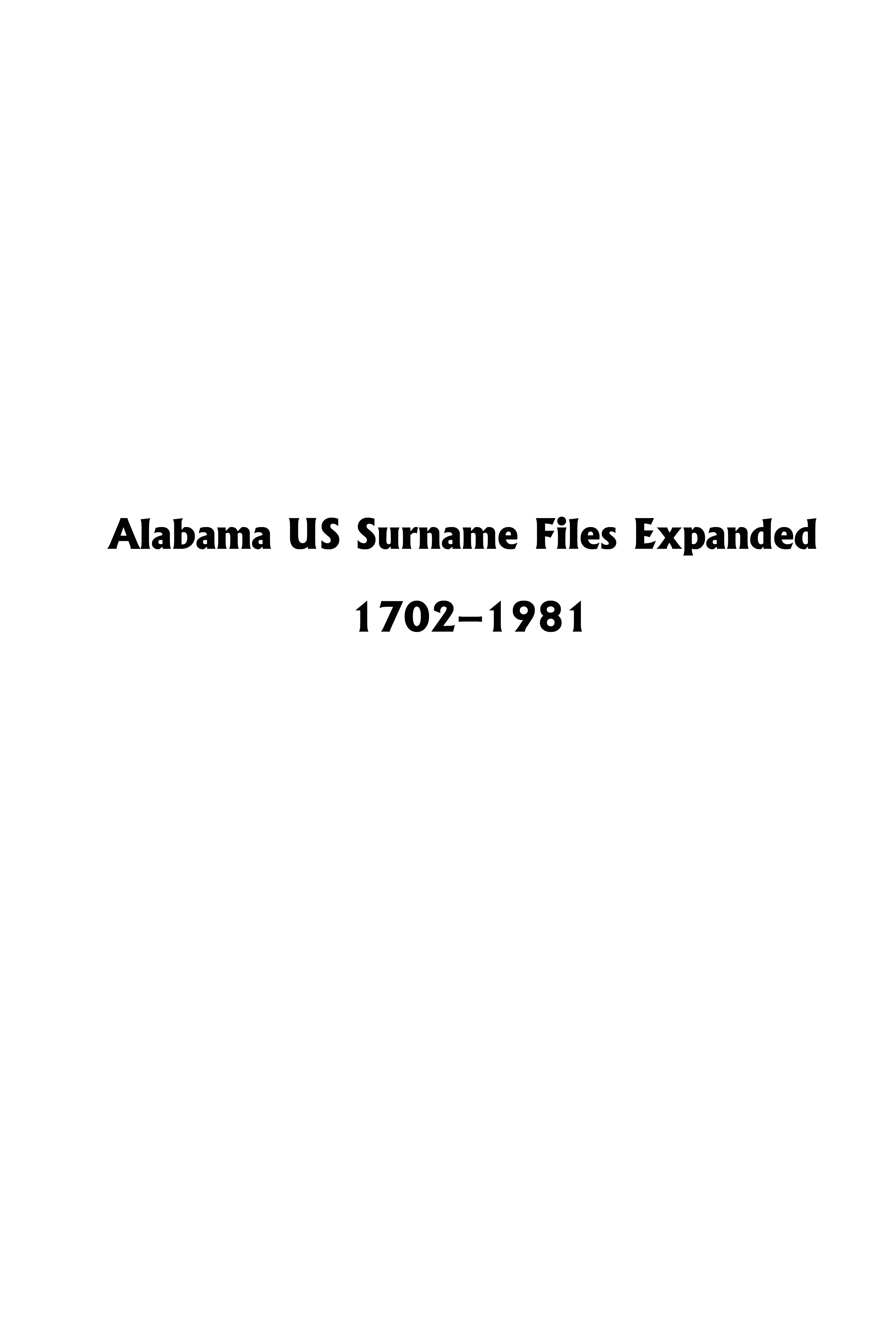 Alabama US Surname Files Expanded 1702–1981 Sarradet-Sawyer Pg 346-348