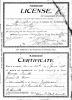 Kentucky Marriage License And Marriage Certificate Jesse Frances Coon and George Edward Smith